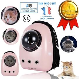Td® Beau Sac Pour Animaux De Compagnie Sac À Dos Chat Ou Chien Trous Respiration Espace Ouvert Tête De Chat Couleur Rose Original