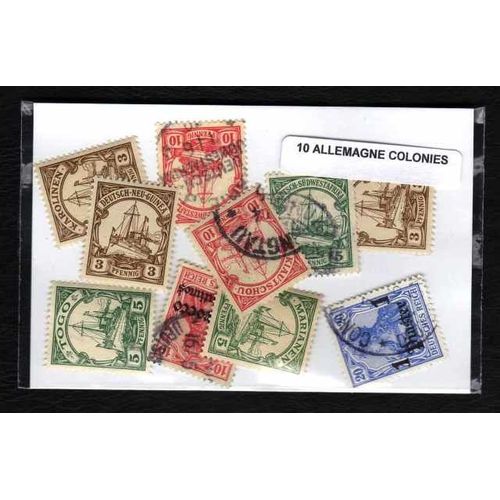 Allemagne Colonies 10 Timbres Différents