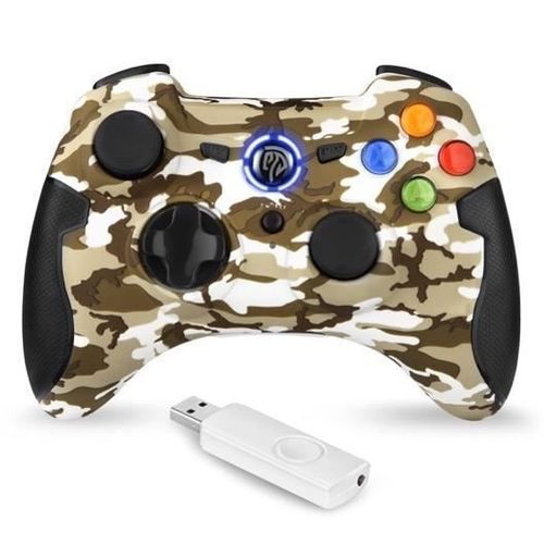 Manette de jeu - SUPERTECH - EasySMX 9013 - Sans Fil - Camouflage Jaune - Dual Shock