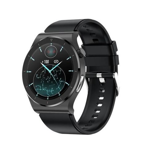 Montre connectée - E20 - Noir - Mesure température - Mesure tension artérielle - Bluetooth