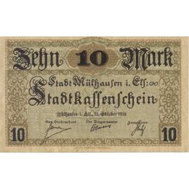 Billet De Mulhouse 1918 Jamais Mis En Circulation