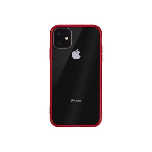 Qdos Hybrid - Coque De Protection Pour Téléphone Portable - Polyuréthanne Thermoplastique (Tpu) - Rouge, Limpide - Pour Apple Iphone 11