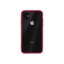Qdos Hybrid - Coque De Protection Pour Téléphone Portable - Polyuréthanne Thermoplastique (Tpu) - Rouge, Limpide - Pour Apple Iphone 11