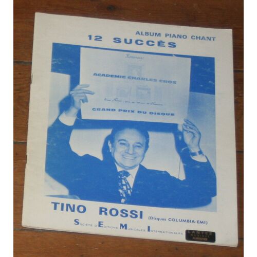 Songbook Tino Rossi 12 Succés Album Piano Chant