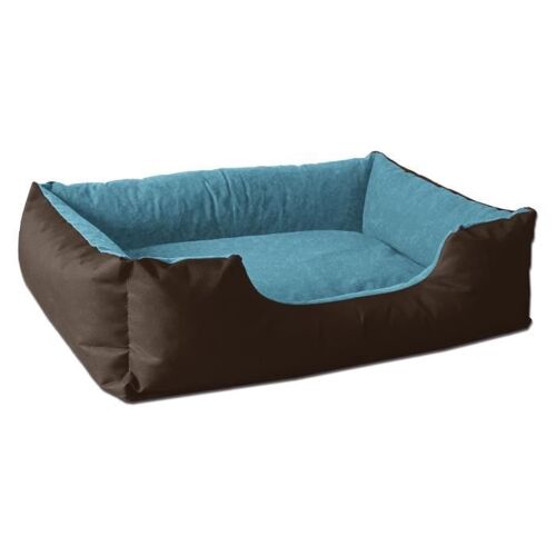 Beddog Lupi Lit Pour Chien, Panier Corbeille, Coussin De Chien [M Env. 70x55cm, Mountain-Blue (Brun/Bleu)]