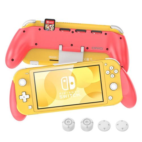 Oivo Support De Poignée Asymétrique Pour Manette De Jeu Nintendo Switch Lite Avec 4 Emplacements Pour Carte De Jeu