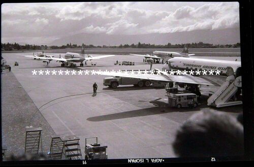 Aéroport De Lyon-Bron, Avitaillement Des Avions, Berliet Air Total, Négatif 6x9 Années 60