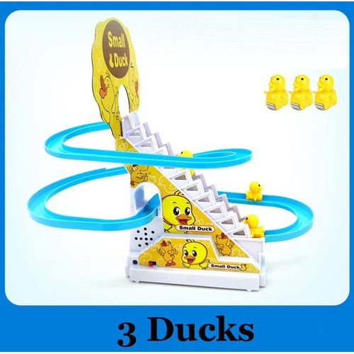 Piste De Canard Électrique Pour Enfants Jouets Glissants Jouets Pour Garçons Et Filles Lumières Led Musique Montagnes Russes Sans Boîte D?Origine