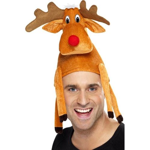 Reindeer Hat, Sat On Your Head, Male One Size