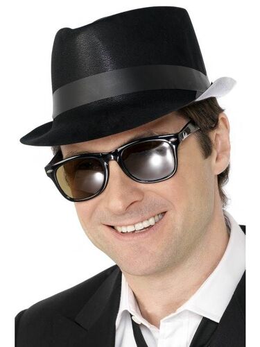 Flocked Fedora Hat, Male One Size