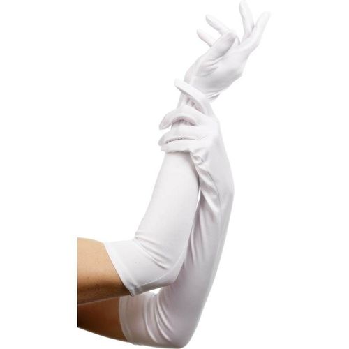 Gloves White Long, Female One Size