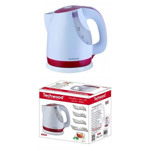 Bouilloire électrique 1L6 2200W Blanche / ROUGE élégante Protection contre l'ébullition Changement de couleur LED Rouge :