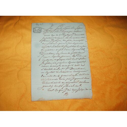 Document Texte Notarie Ou Acte / Notaire /  Document A Identifier Quittance An 13 Ou Date A Determiner 1807?  + Cachet Rep. Fra. 50 Cen.