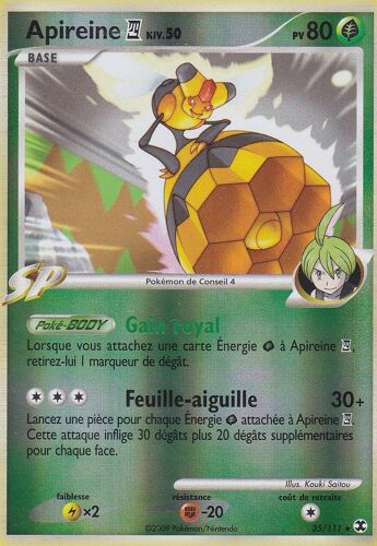 Carte Pokemon - Apireine - 35/111 - Holo Reverse - Platine Rivaux Emergeants -