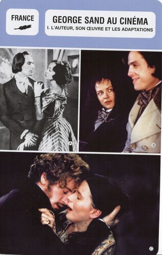 Fiche Monsieur Cinema George Sand Au Cinéma [L'auteur, Son Uvre Et Les Adaptations]