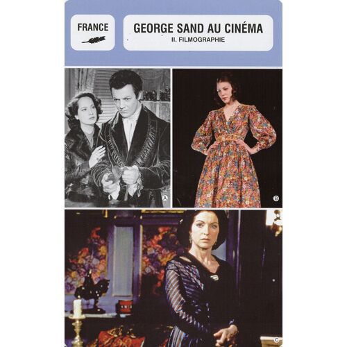 Fiche Monsieur Cinema George Sand Au Cinema [Filmographie]
