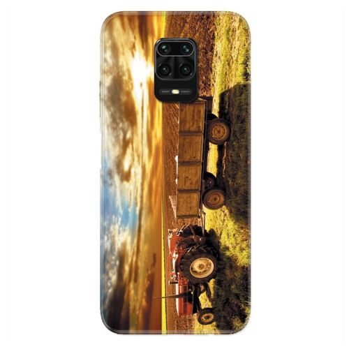 Housse Cuir Portefeuille Pour Xiaomi Redmi Note 9s / 9 Pro Agriculture Tracteur Color