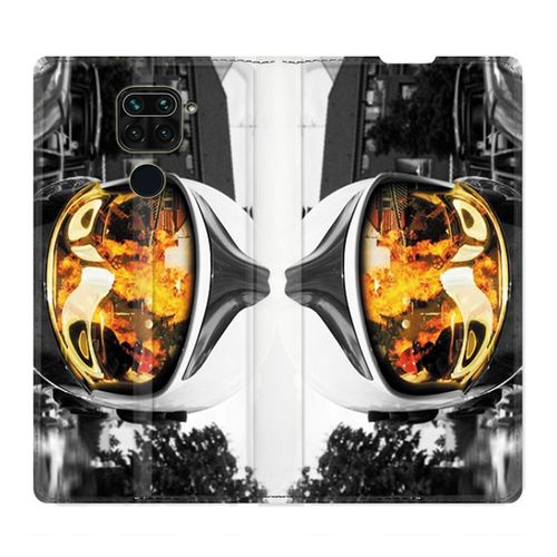 Housse Cuir Portefeuille Pour Xiaomi Redmi Note 9 Pompier Casque Feu