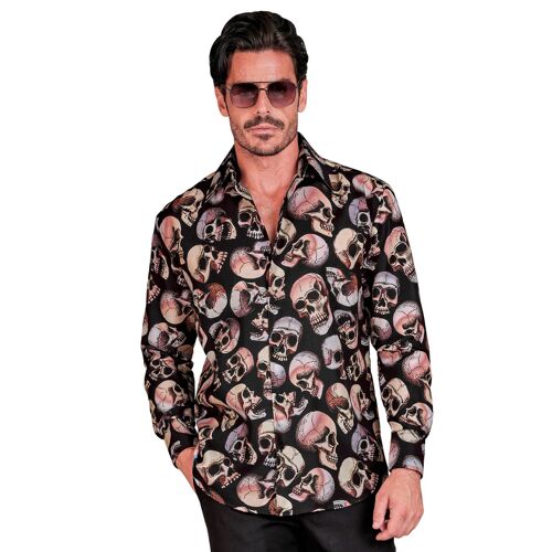 Chemise Têtes De Mort Homme - Taille: Xxl