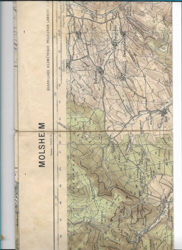 Carte De France Au 1:50.000 - Molsheim - 1940 - Dressee Par Le Service Geographique De L'armée