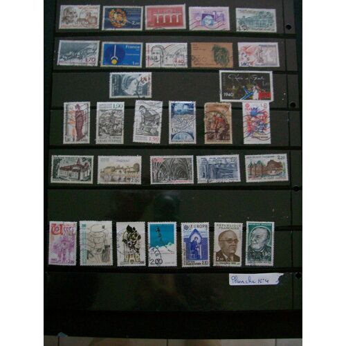 Lot (4) De 30 Timbres Français Oblitérés