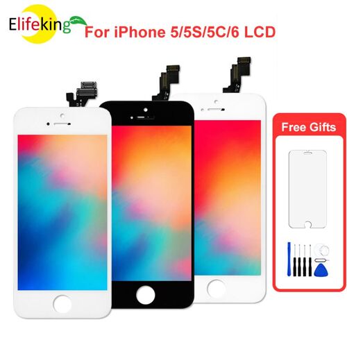 Ensemble Écran Tactile Lcd Sans Pixel Mort Aaa + Pour Iphone 5 5s 5c Blanc/Noir