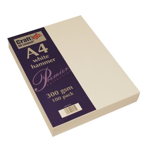 Craft UK PR 00121 Mariage Inspiration Marteau Card, taille, 300 g/m², A4, Blanc (lot de 100)