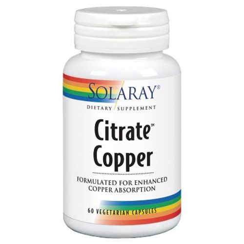 Solaray Cobre Citrato 2 Mg 60 Vcaps 