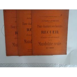 Lot De 3 Cahiers De Recueil De 12 Morceaux Pour Mandoline Seule