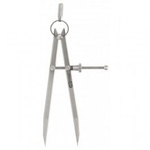 Compas droit KS, L.250mm, ouvert.250mm - acier au carbone bruni, pointe trempée