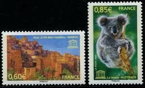 Unesco : Patrimoine Universel : Maroc Et Koala D'Australie La Paire Année 2007 Timbres De Service N° 138 139 Yvert Et Tellier Luxe