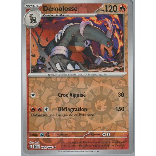 Carte Pokemon - Démolosse - 034/198 - Reverse - Ecarlate Et Violet -