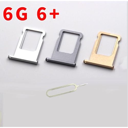 Plateau De Carte Sim Pour Iphone 6 Plus Support De Carte Micro Sd Avec Clé De Broche D'éjection Ouverte Gratuite