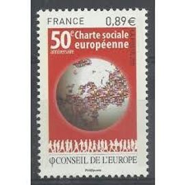 Conseil De L'Europe : 50ème Charte Sociale Européenne Année 2011 Timbre De Service N° 150 Yvert Et Tellier Luxe