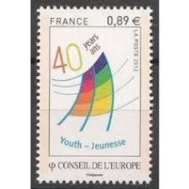 Conseil De L'Europe : 40ème Anniversaire Du Centre Européen De La Jeunesse Année 2012 Timbre De Service N° 153 Yvert Et Tellier Luxe