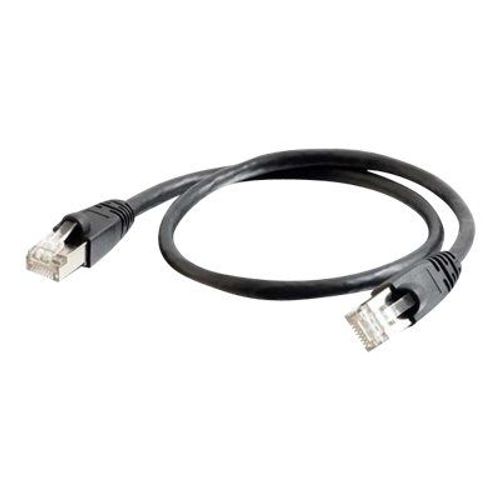 C2G Cat6a Booted Shielded (STP) Network Patch Cable - Cordon de raccordement - RJ-45 (M) pour RJ-45 (M) - 2 m - STP - CAT 6a - moulé, sans crochet, bloqué - noir
