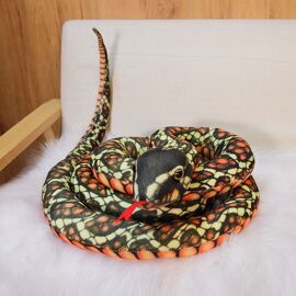 Jouet En Peluche Python Poupée Serpent En Peluche Cadeaux Enfants Garçon (Marron, 160 Cm)