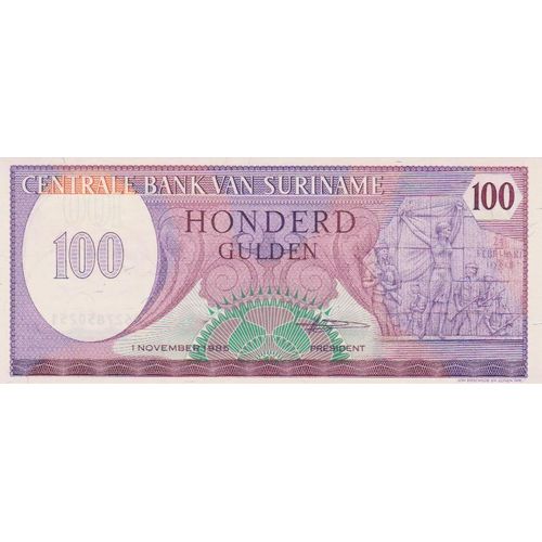 Billet De 100 Gulden Du Suriname