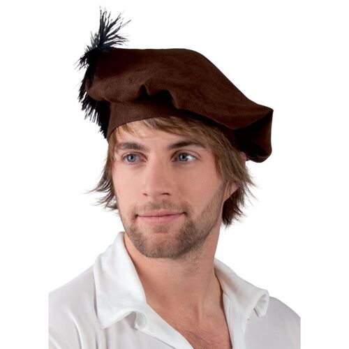 Coiffe Médiévale Avec Plume