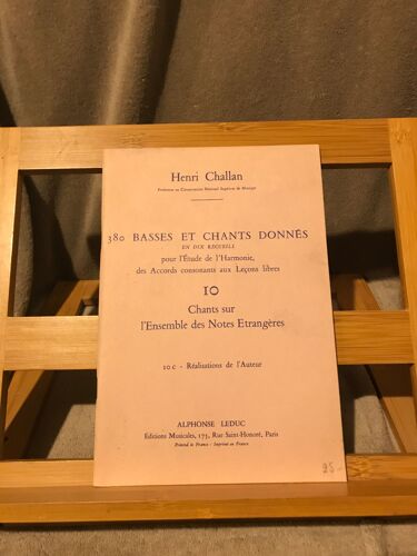 Henri Challan 380 Basses Et Chants Donnés En Dix Recueils Éditions Leduc Volume 10c Réalisations De L'auteur