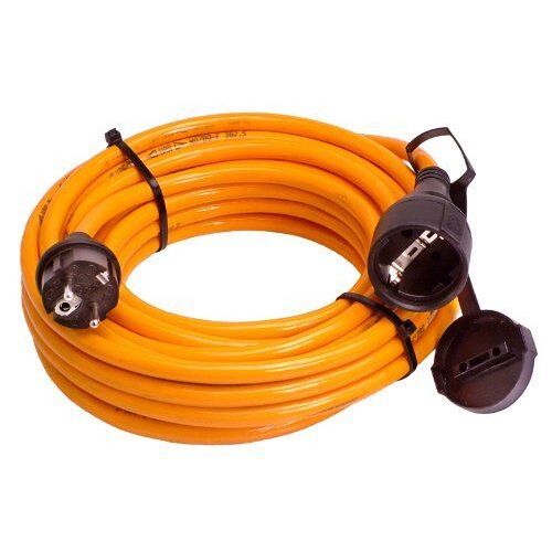 as-Schwabe 59110 Rallonge électrique de chantier Câble orange 10m H07BQ-F 3G1,5 Extérieur / IP44 Import Allemagne