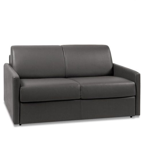 Canapé Express Sun Edition Cuir Et Pu Cayenne Gris 120 Cm Matelas 16 Cm