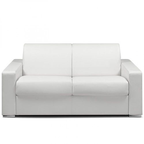 Canapé Express 120 Cm Dreamer Edition Cuir Et Pu Cayenne Blanc Matelas 16 Cm