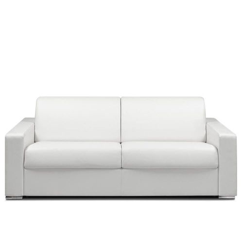 Canapé Express 160 Cm Dreamer Edition Cuir Et Pu Cayenne Blanc Matelas 16 Cm