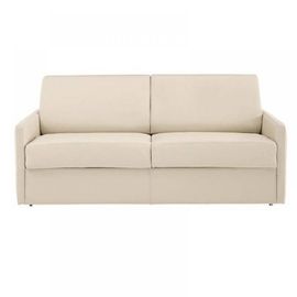 Canapé Lit 3 Places Sun Convertible Express 140cm Polyuréthane Écru Matelas Épaisseur 16cm