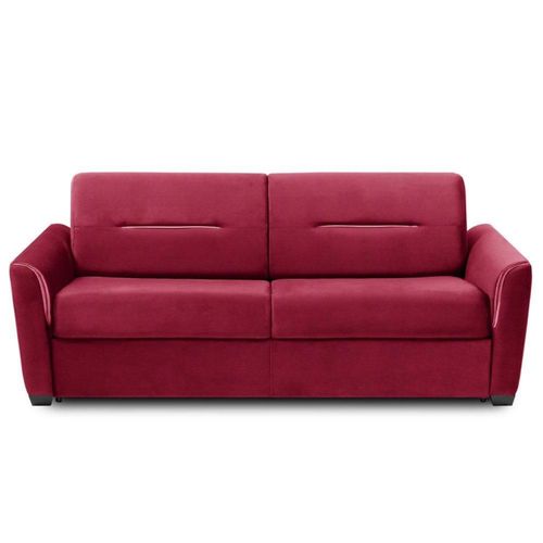 Canapé Convertible Express Amazone 160cm Matelas 16cm Sommier Lattes Polyuréthane Rouge