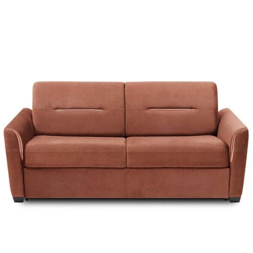 Canapé Convertible Express Amazone 120cm Matelas 16cm Velours Orange