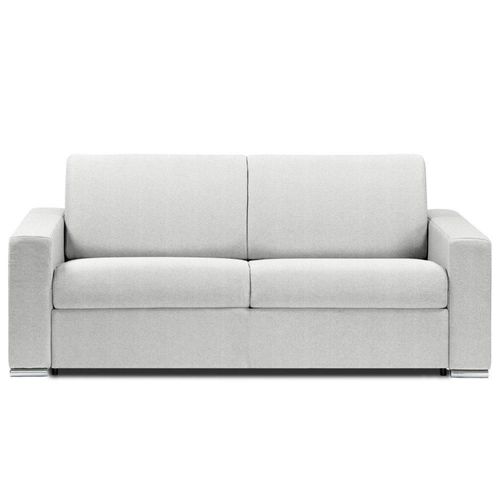 Canapé Lit Dreamer Express Sommier Lattes 120cm Polyuréthane Blanc Cassé Matelas 16 Cm