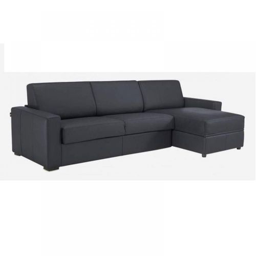 Canapé D'angle Dreamer Convertible Express 160cm Polyuréthane Gris Matelas 16 Cm