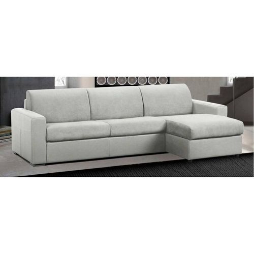 Canapé D'angle Réversible Express Master Couchage 160cm Matelas 18cm Polyuréthane Blanc